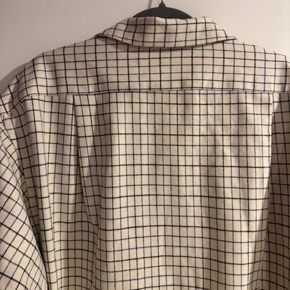 Vintage Polo Ralph Lauren Cream and Black/Blue wool Checkered shacket- XL - Picture 9 of 16